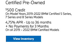 BMW Certified offer