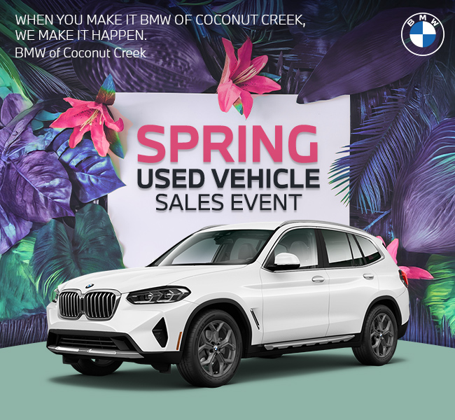 Spring Used car sales event at BMW of Coconut Creek