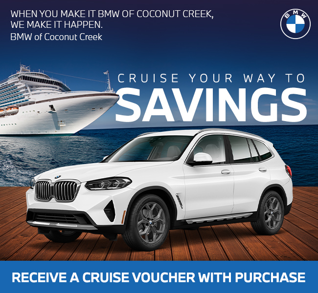 Cruise your way to savings - Receive a cruise voucher with purchase at BMW of Coconut Creek