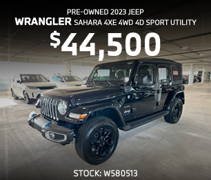 Pre-Owned 2023 Jeep Wrangler Sahara 4XE 4WD 4D Sport Utility