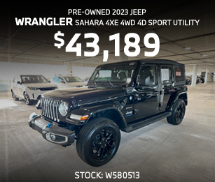 Pre-Owned 2023 Jeep Wrangler Sahara 4xe 4WD 4D Sport Utility