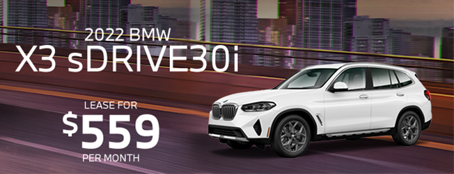 New 2022 BMW X3 sDrive30i