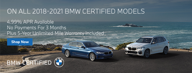 special offer apr on all 2018-2021 BMW certified models