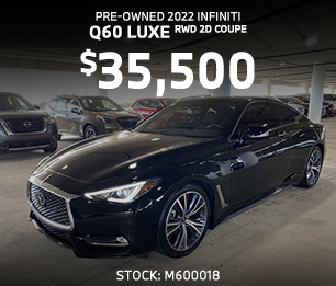 Pre-Owned 2022 INFINITI Q60 LUXE RWD 2D Coupe