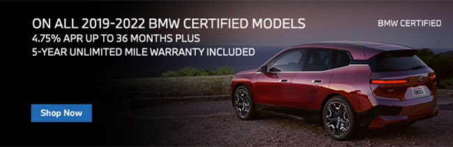 special offers on all 2019-2022 BMW certified models