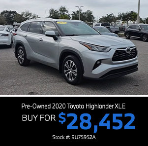 Pre-Owned 2020 Toyota Highlande XLE