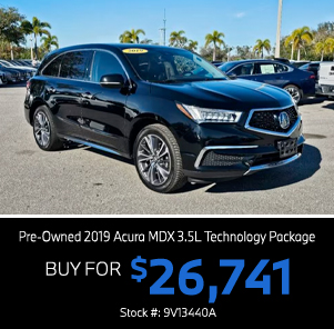 Pre-Owned 2019 Acura MDX 3.5L Technology Package