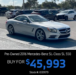 Pre-Owned 2016 Mercedes-Benz SL-Class 550