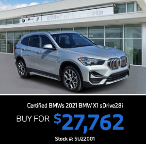 Certified BMWs 2021 BMW X1 sDrive28i