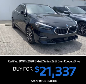 Certified BMWs 2020 BMW 2 Series 228i Gran Coupe xDrive