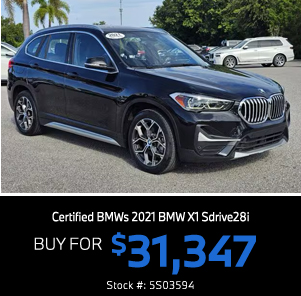 Certified BMWs 2021 BMW X1 sDrive28i