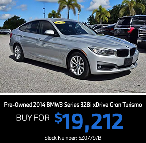 Pre-Owned 2014 BMW 3 Series 328i xDrive Gran Turismo