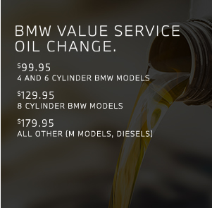 BMW value service oil change