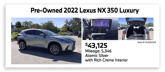 Pre-Owned 2022 Lexus NX 350 Luxury
