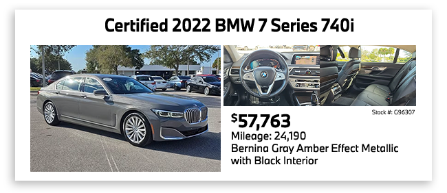 Certified 2022 BMW 7 Series 740i
