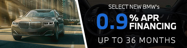 0.9% APR Financing Up to 36 Months on Select New BMW’s