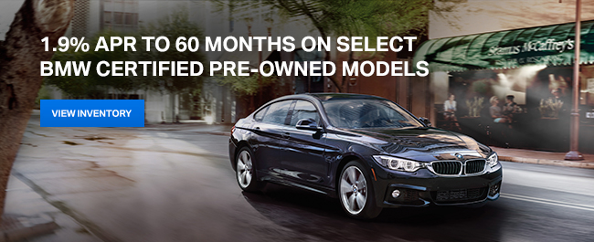 1.9% Apr To 60 Months On Select BMW Certified Pre-Owned Models