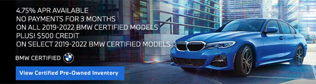 4.99 APR on select 2018-2021 BMW CPO models