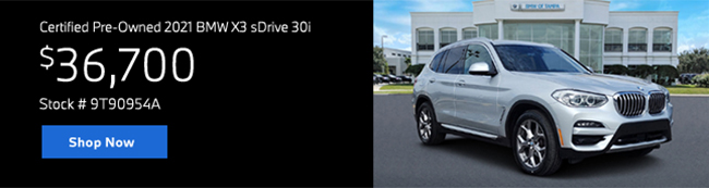 Certified Pre-Owned 2021 BMW X3 sDRIVE30i