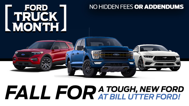 Ford Truck Month - No Hidden fees or addendums - fall for a tough new Ford at Bill Utter Ford