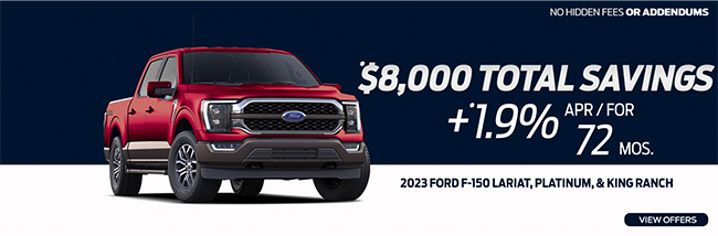 2023 Ford F-150 Lariat, Platinum, and King Ranch