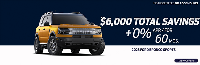 Ford Bronco Sports lease offer