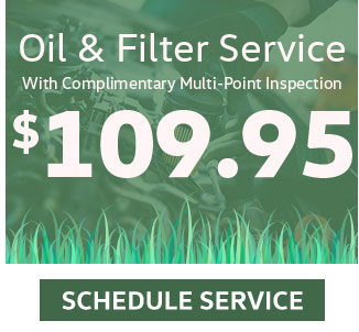 Oil and filter service $109.95