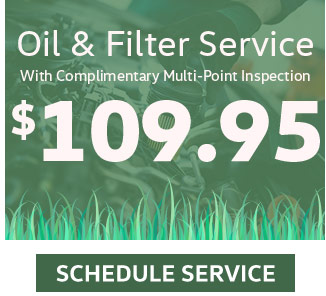Oil and filter service $109.95
