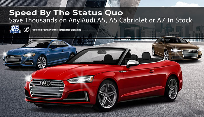 Speed By The Status Quo Save Thousands on Any Audi A5 or A7 In Stock
