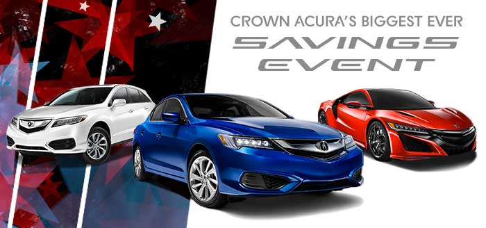 Crown Acura Biggest Ever Savings Event