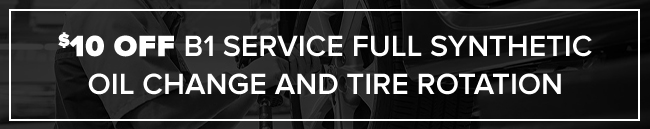 $10 off B1 service full synthetic oil change and tire rotation