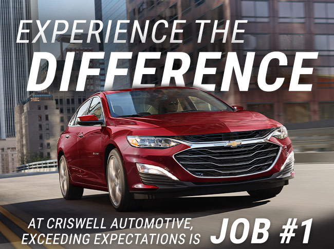 get the best deals and a great service experience at Criswell Automotive