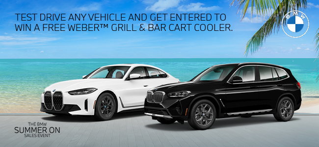 test drive any vehicle and get entered to win a Weber Grill