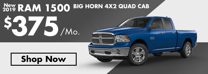 New 2019 RAM 1500 Big Horn 4x2 Quad Cab