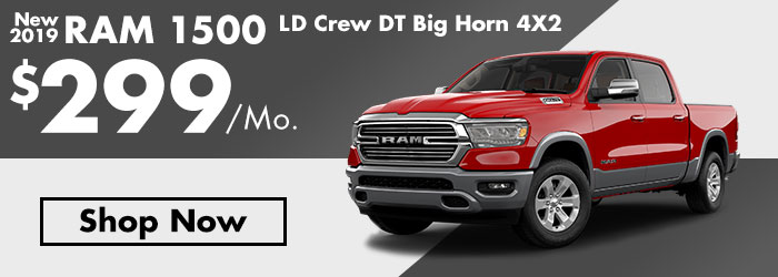 New 2019 RAM 1500 LD Crew DT Big Horn 4X2