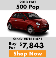 2013 Fiat 500 Pop, Buy for $7,843