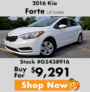 2016 Kia Forte LX Sedan, Buy for $9,291