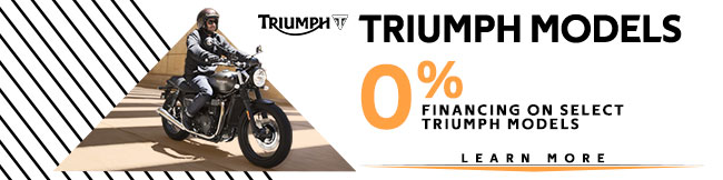 0% Financing on Select Triumph Models