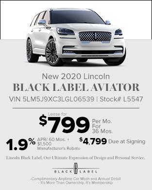 2020 Lincoln Black Label Aviator