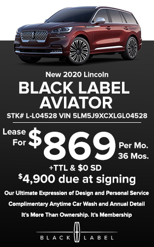 New 2020 Lincoln Black Label Aviator