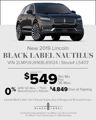 2019 Lincoln Black Label Nautilus