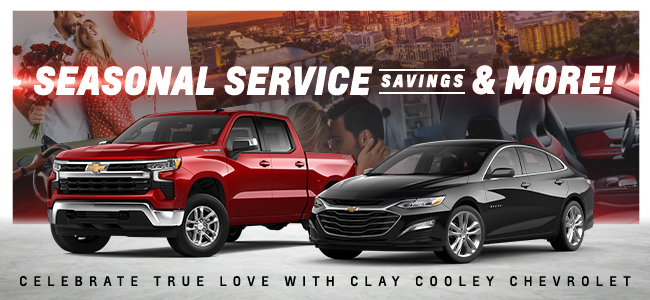 Seasonal Service savings and more - celebrate true love with Clay Cooley Chevrolet 