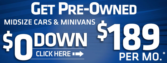 Get Pre-Owned Midsized cars & Minivans