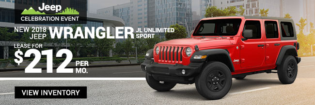 New 2018 Jeep Wrangler JL Unlimited Sport