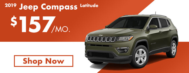 2019 Jeep Compass Latitude $157 per month