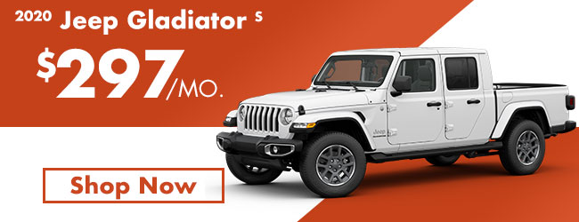 2020 Jeep Gladiator S $297 per month