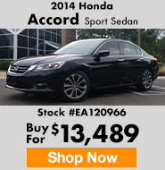 2014 Honda Accord Sport Sedan buy for $13,489
