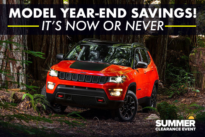 Model Year End Savings! It's Now Or Never