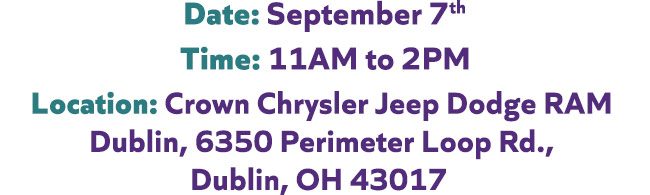 Crown Chrysler Jeep Dodge RAM Dublin is hosting a special event