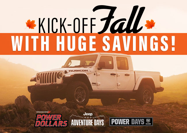 Kick Off Fall With Huge Savings!